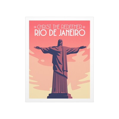 Christ the Redeemer Rio De Janeiro Premium Matte Travel Poster - image4
